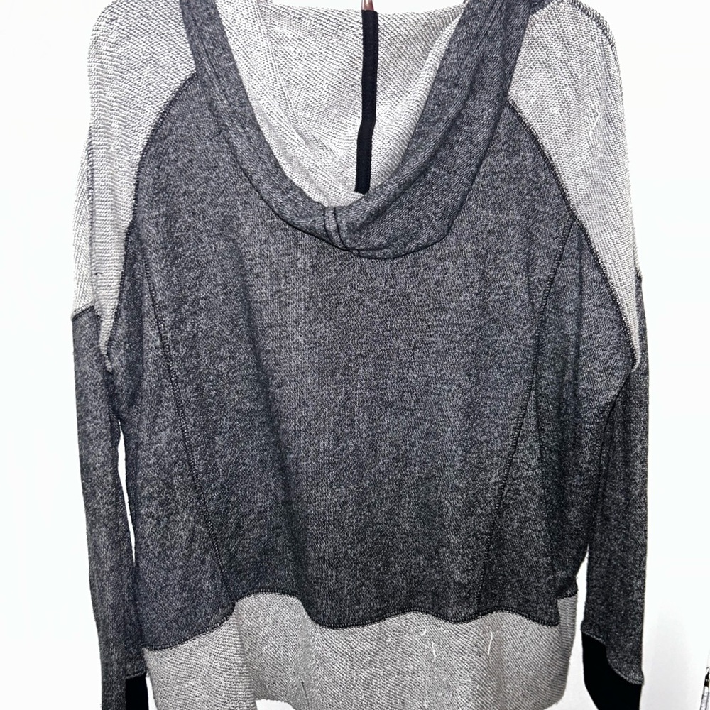 DKNY Men's Zip-Up Sweater in Gray and Black - Picture 2 of 3
